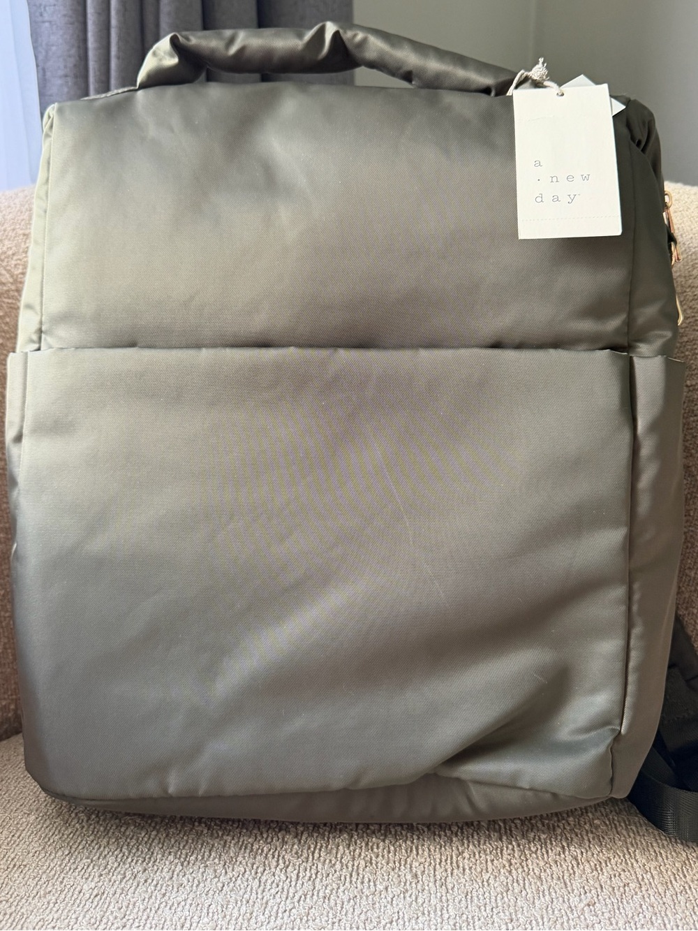 a new day Olive Green Padded Everyday Backpack